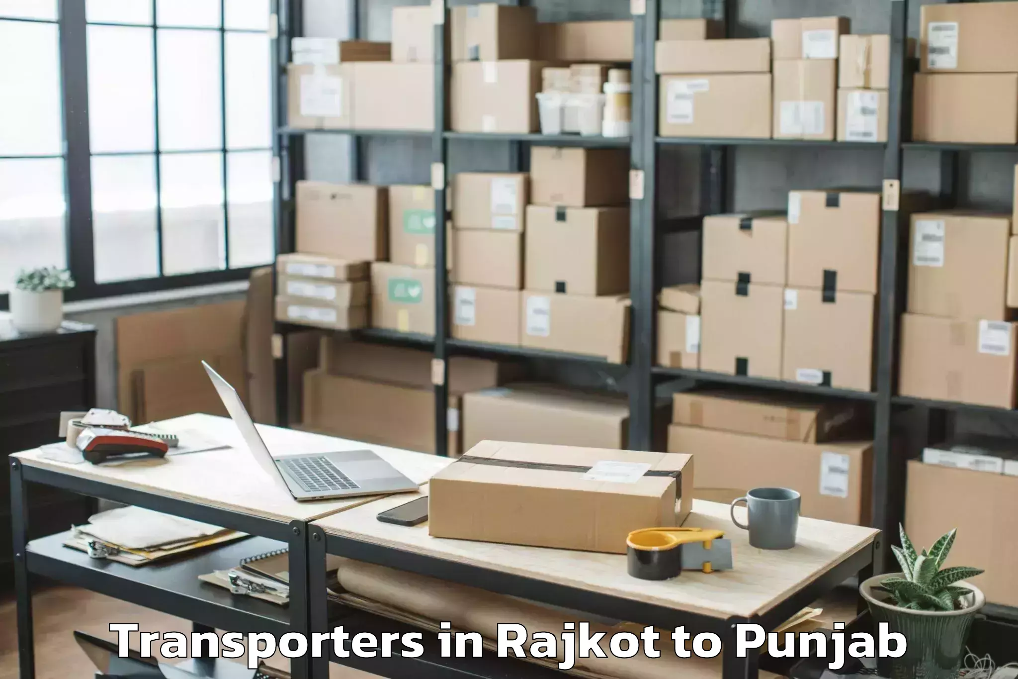 Book Rajkot to Rahon Transporters Online